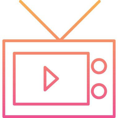 video. Web simgesi basit illüstrasyon