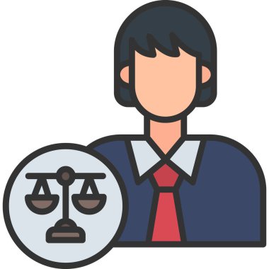 adalet simgesi vektör illüstrasyonu