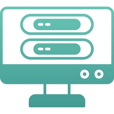 Modern bilgisayar simgesinin vektör illüstrasyonu