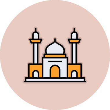 Cami. Web simgesi basit illüstrasyon