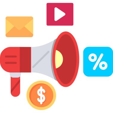 Pazarlama reklam megafonu simgesi