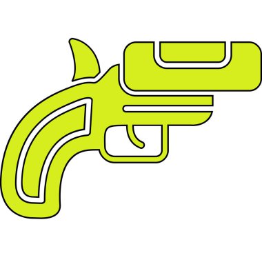 Basit vektör simgesi, tabancanın çizimi