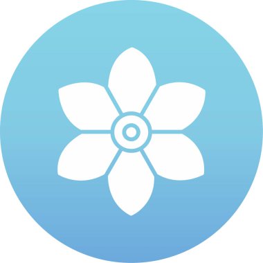 düz dizaynda çiçek vektör simgesi