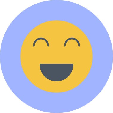 Düz stilde emoji duygu simgesi