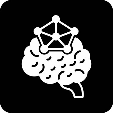 Beyin. Web simgesi basit illüstrasyon