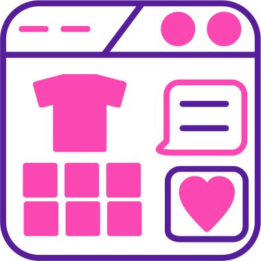 Alışveriş. Web simgesi basit illüstrasyon