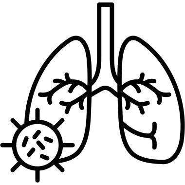 İnsan akciğeri organ simgesi, dış hat biçimi