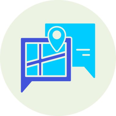 Harita. Web simgesi basit illüstrasyon