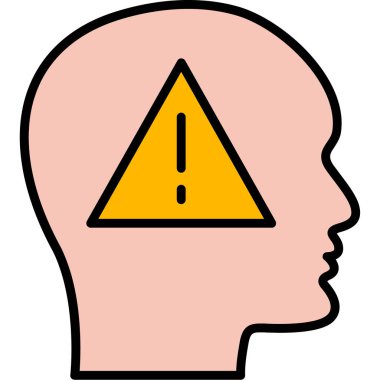 Uyarı işareti. İkonum. resimleme