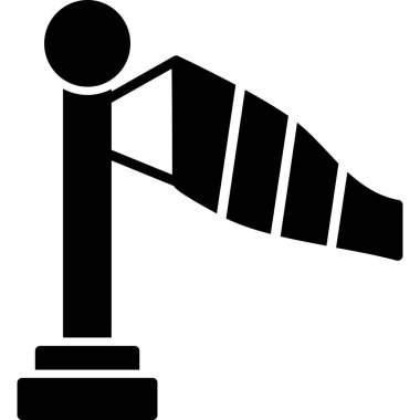 Rüzgar türbini simgesinin vektör çizimi