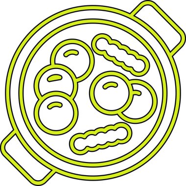 donut simgesi, vektör çizimi