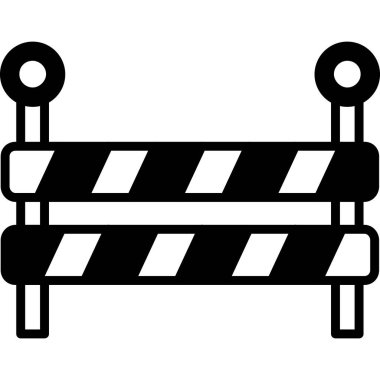 Bariyer. Web simgesi basit illüstrasyon