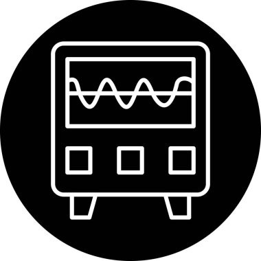 Siyah ve beyaz simgesinin vektör illüstrasyonu