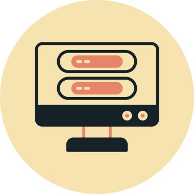 sunucu simgesi, illüstrasyon, beyaz arkaplan üzerindeki vektör