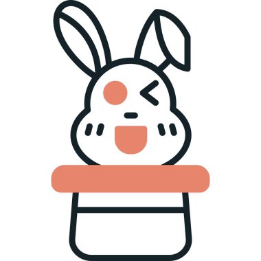 Paskalya tavşanı simgesi, satır ve biçim tasarımı