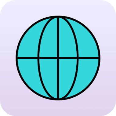 soyut grupta izole edilmiş dünya simgesi