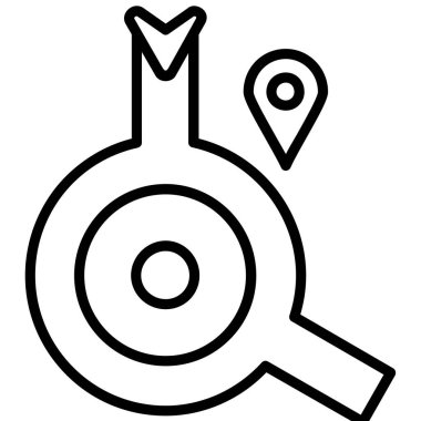 konum haritası gezinme simgesi ana hat biçiminde