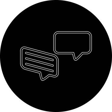 Konuşma baloncuğu simgesinin vektör çizimi