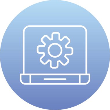 dizüstü bilgisayar simgesi, vektör illüstrasyonu