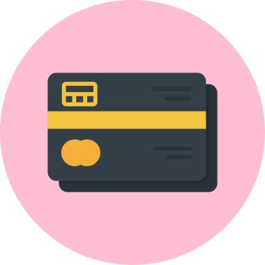 Kredi kartı düz vektör simgesi