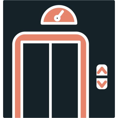 Tuvaletin kırmızı ve siyah simgesinin vektör çizimi