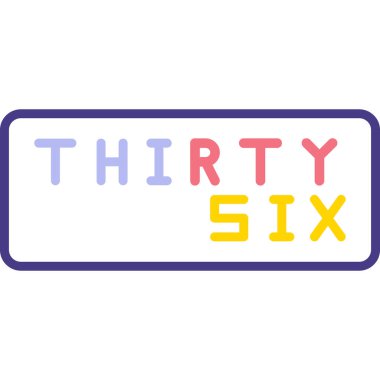 35 numara işaret tasarımı. Vektör. Beyaz arkaplanda izole edilmiş resim