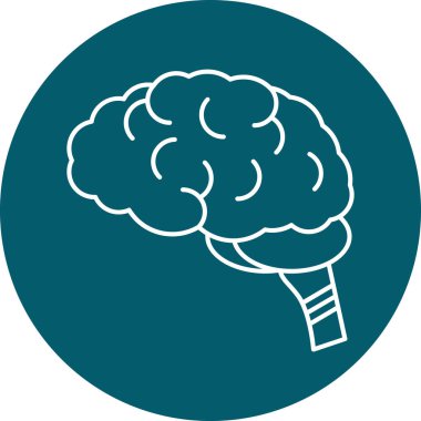 Beyin simgesinin vektör illüstrasyonu