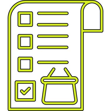 Liste simgesi. Beyaz arkaplanda izole edilmiş web tasarımı için özet kontrol listesi vektör simgesi