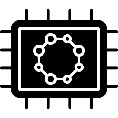 Cpu çip simgesi, vektör tasarımı