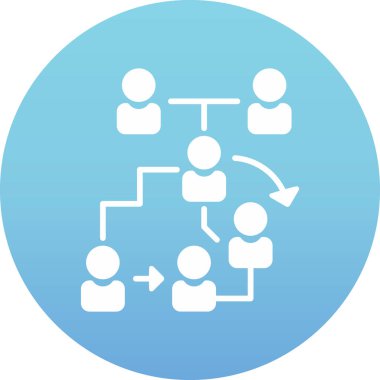 ağ simgesi. Web için bağlı vektör simgelerinin basit illüstrasyonu