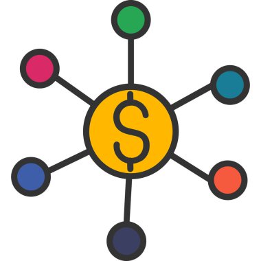 şebeke. Web simgesi basit illüstrasyon