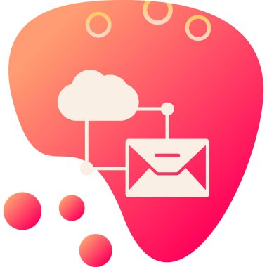 Mesaj var. Web simgesi basit illüstrasyon