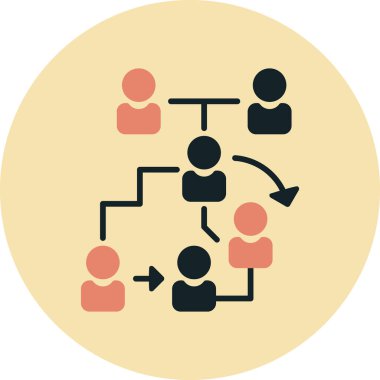 hiyerarşi web simgesi, vektör çizim