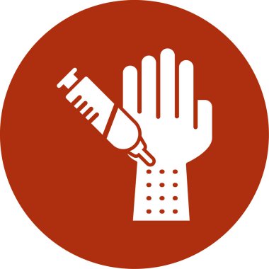 Bir el simgesinin vektör illüstrasyonu