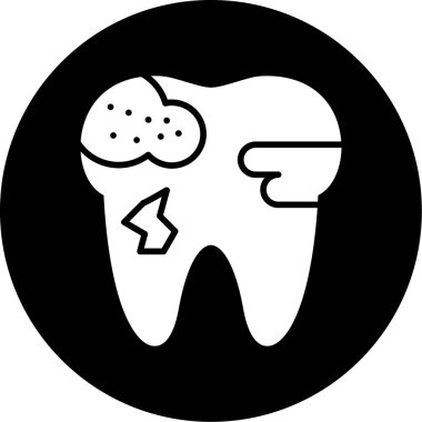 diş simgesi vektör illüstrasyonu