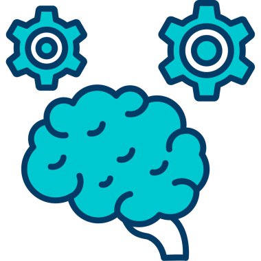 Beyin ikonu. Basit tasarım