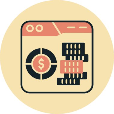 Para için. Web simgesi basit illüstrasyon