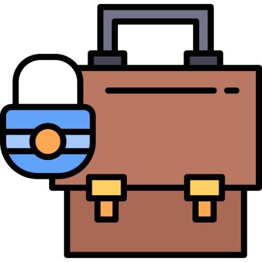 Çanta. Web simgesi basit illüstrasyon