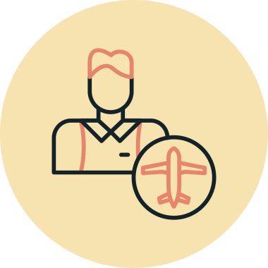 Bir insan simgesinin vektör illüstrasyonu