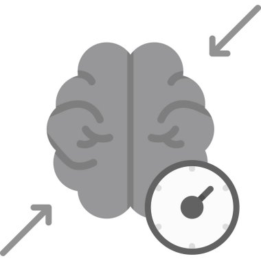 İnsan beyni simgesi, vektör illüstrasyonu