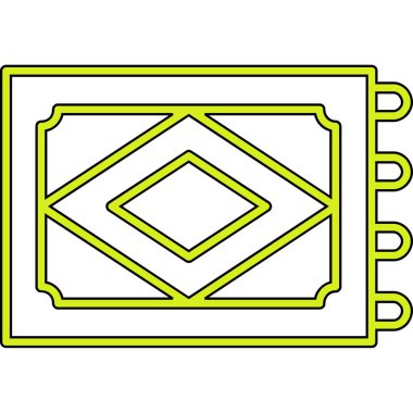 Beyaz arka planda izole edilmiş yeşil Meksika sombrero ikonu. vektör illüstrasyonu