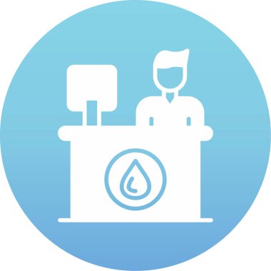 Su bırakma simgesinin vektör illüstrasyonu