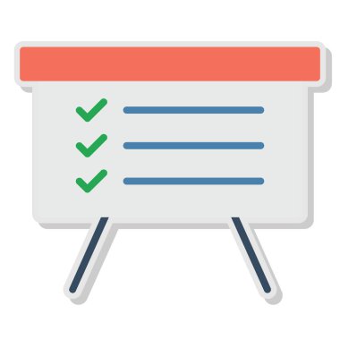 Kontrol listesi izole edilmiş simgeye sahip pano