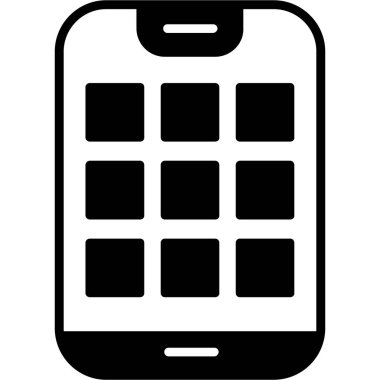 bir numaralı simgeye sahip akıllı telefon, vektör illüstrasyonu