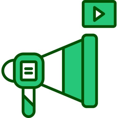 Megafon. Web simgesi basit illüstrasyon