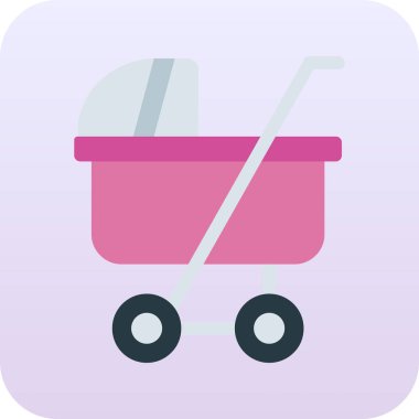 bebek arabası vektör simgesi