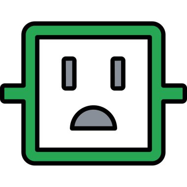 Güç dolgusu renk ana hatları vektörü