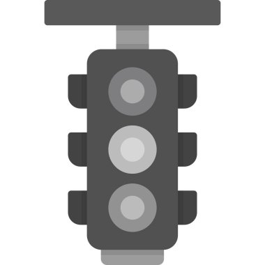 Araba ampul simgesi, düz stil