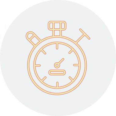 Kronometre ikon vektör ince çizgi işareti. İnce çizgi çizimi, web simgesi. Bir konsept ve web üzerinde mobil için doğrusal biçimli çizgi konsepti