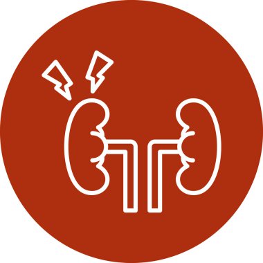 Böbrek ikonu vektör çizimi